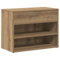 vidaXL Lavica na topánky dub artisan 60x30x45 cm kompozitné drevo