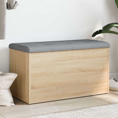 vidaXL Úložná lavica, dub sonoma, 82x42x45 cm, technické drevo