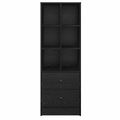 vidaXL Highboard so zásuvkou Čierny dub 45,5 x 34 x 127 cm