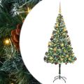 vidaXL Umelý vianočný stromček s 300 LED-i Zelená 180 cm PVC a oceľ