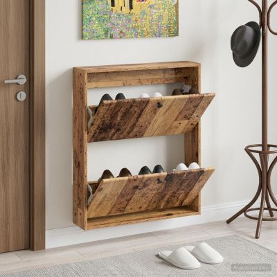 vidaXL Nástenný botník BREDA 71 x 17 x 86 cm Kompozitné drevo