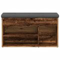 vidaXL Lavička na topánky Old Wood 82x32x45,5 cm Engineered Wood