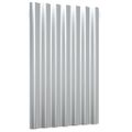 vidaXL Strešné panely 36 ks pozinkovaná oceľ strieborné 60x36 cm
