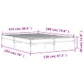 vidaXL Posteľný rám dub sonoma 120x190 cm kompozitné drevo a kov