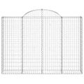 vidaXL Oblúkové gabionové koše 8 ks 200x30x140/160 cm pozink. železo