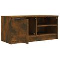 vidaXL TV skrinka dymový dub 80x35x36,5 cm spracované drevo