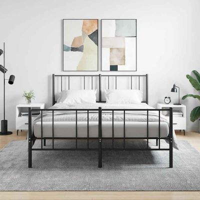 vidaXL Nočné stolíky 2 ks biele 40x35x47,5 cm kompozitné drevo