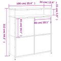 vidaXL Botník so 4 výklopnými zásuvkami dymový dub 100x34x112 cm