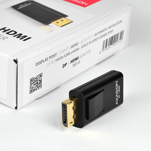 AXAGON RVD-HI, DisplayPort -> HDMI redukcia / adaptéry, FullHD