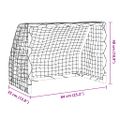 vidaXL Detské futbalové bránky 2 ks s loptou biele 64x35x48 cm kovové