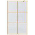 vidaXL Stena walk-in sprchy Zlatá 115 x 195 cm tvrdené sklo