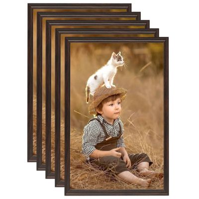 vidaXL Fotorámiky na stenu, koláž 5 ks, čierne 70x90 cm, MDF