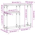 vidaXL Konzolový stolík dymový dub 75x22,5x75 cm kompozitné drevo