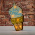 RETRO Metal Sign LED Ice Cream Forever Light