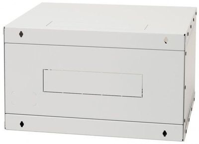 19''rozvádzač jednodiel.6U/400mm FLAT-PACK plech.dv.