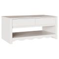 vidaXL Konferenčný stolík so zásuvkou Drammen Biela 99 x 55 x 45 cm