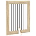 vidaXL Skladacia psia brána so stojanmi 4 ks Dub sonoma 321 cm