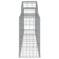 vidaXL Oblúkový gabionový kôš 3 ks 200x30x60/80 cm pozinkované železo