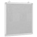 vidaXL Magnetická biela tabuľa 60x60x1,7 cm hliník