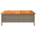 vidaXL Kryt na podstavec slnečníka sivý 70x70x25 cm polyratan a akácia