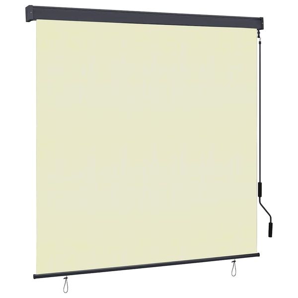 vidaXL Roleta Krémová 180 x 250 cm Textil a hliník
