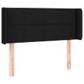vidaXL Čelo postele s LED čierne 103x16x78/88 cm látka
