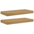 vidaXL Stenná polica Nástenná montáž 2 ks Hnedá 50 x 23,5 x 3,8 cm
