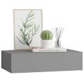 vidaXL Nástenná zásuvková polica sivá 40x23,5x10 cm MDF