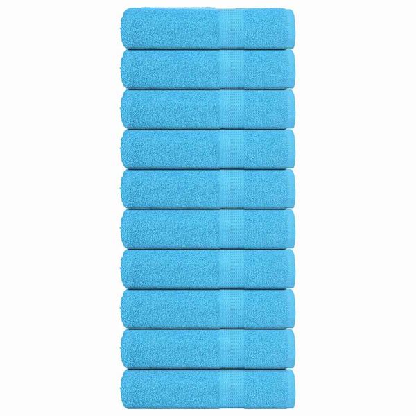 vidaXL Osušky do kúpeľne FROGN 10 ks tyrkysové 100x150 cm 360 g/m²