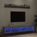 vidaXL 5-dielne TV nástenné skrinky s LED betónovo sivé kompozit.drevo