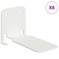 vidaXL Neviditeľná plávajúca polica 8 ks Biely 6 x 11 x 6,5 cm