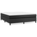 vidaXL Posteľný rám s boxspringom čierny 180x200 cm umelá koža