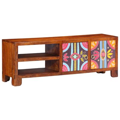 TV Skrinka vidaXL Viacfarebná 110x30x40 Akáciové masívne drevo