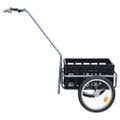 vidaXL Príves na bicykel s 50 l skladacou prepravkou, čierny 60 kg