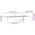 vidaXL Posteľný rám bez matraca dymový dub 100x200 cm kompozitné drevo