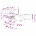 vidaXL Rám postele Sivohnedá 150 x 200 cm Masívne borovicové drevo
