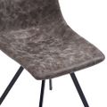 vidaXL 11-dielna jedálenská súprava hnedá umelá koža