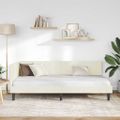 vidaXL Rohový rám postele s čelnou doskou Krémová 90 cm x 200 cm Zamat