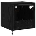 vidaXL TV nástenná skriňa 30,5 x 35 x 30 cm Čierny dub