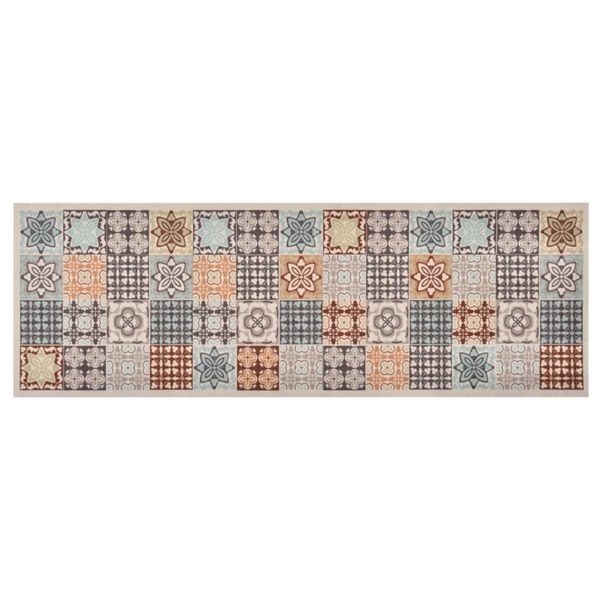 vidaXL Kuchynský koberec prateľný mozaiková farba 45x150 cm