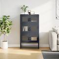 vidaXL Highboard Antracit 68x39x123 cm Oceľ