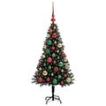 vidaXL Vianočný stromček Čierna 120 cm PVC