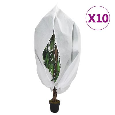 vidaXL Flísový kryt na rastliny so zipsom 10 ks 70 g/m² 3,14x2,5 m