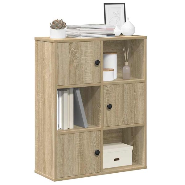vidaXL Knižnica dub sonoma 60x24x76,5 cm kompozitné drevo