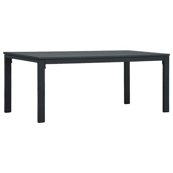 vidaXL Konferenčný stolík, sivý 98x48x39 cm, HDPE, drevený vzhľad