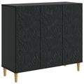 vidaXL Servírovacia skriňa Čierna 89 x 34,5 x 80 cm Kompozitné drevo