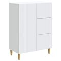 vidaXL Servírovacia skriňa Biela 66 x 34,5 x 90 cm Kompozitné drevo