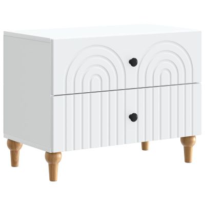 vidaXL Nočný stolík Biela 62 x 34,5 x 48 cm Kompozitné drevo