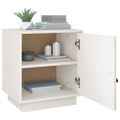 vidaXL Nočné stolíky 2 ks biele 40x34x45 cm borovicový masív