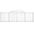 vidaXL Oblúkové gabionové koše 12ks 300x30x80/100cm pozinkované železo